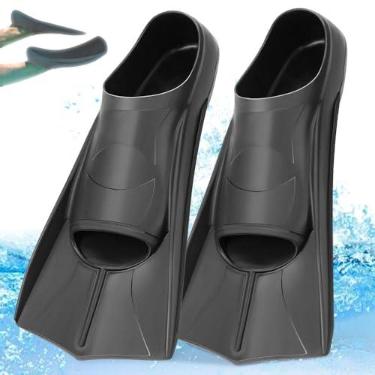 Imagem de Nadadeira de Silicone Training Fins, Adequado para Tamanhos 39-41, Nadadeira Natação, Pe de Pato Natacao, Nadadeira de Silicone Premium Fins, Unissex, Preto