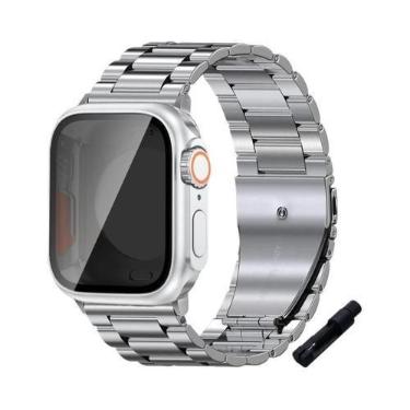 Imagem de Pulseira De Aço Inoxidável Para Apple Watch 45mm 41mm 40mm 44mm Bracel