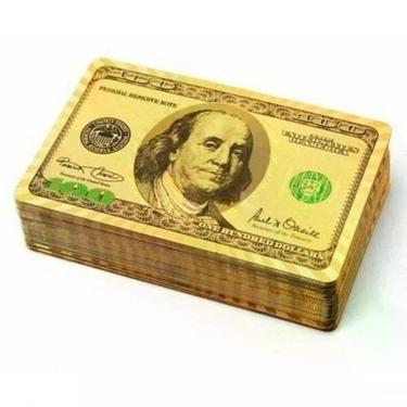 Imagem de Baralho Dólar Poker Cartas Jogos D'água Dourado