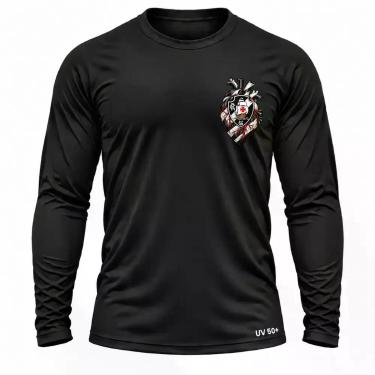 Imagem de Camisa Uv +50 Vasco da Gama Torcedor Coração, Preto, G3