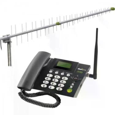Imagem de Kit Telefone Celular Fixo Dual Chip Proeletronic PROCD-6000 Dual SIM Viva Voz Preto