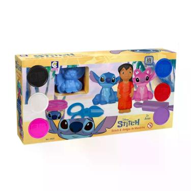 Imagem de Amigos de Massinha Stitch Disney c/ Moldes +3 Anos Cotiplas - 2900 Bri