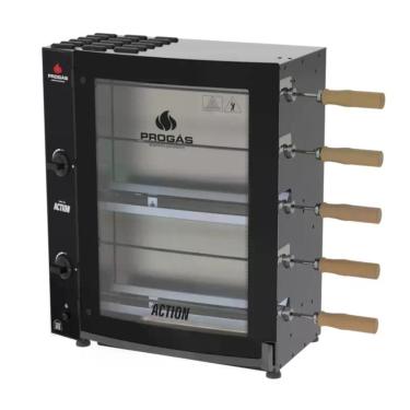 Imagem de Churrasqueira Forno Assador a Gás Rotativa 5 Espetos PRAC-05T Progás A