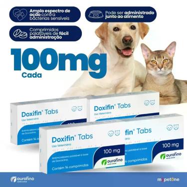 Imagem de 4 Doxifin Tabs Ourofino Caixa 14 Comprimidos - 100 mg