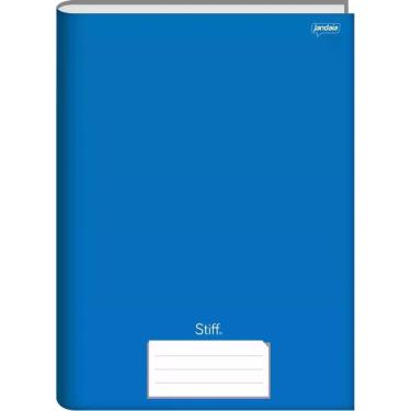 Imagem de Caderno Brochura 1/4 Capa Dura STIFF 96 Folhas Azul - Pacote com 5 - J