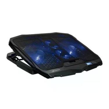 Imagem de Suporte Gamer para Notebook até 17.3, C3tech, 4 Micro Ventiladores com Led Azul, Preto,  NBC-100BK