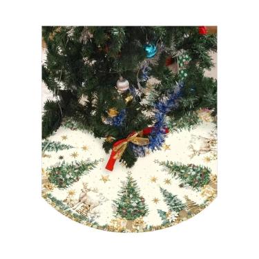 Imagem de Saia Para Árvore De Natal Com Tema De Rena E Feliz Natal, Decorações P