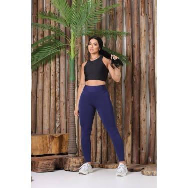 Imagem de Calça legging Feminina tamanho M na cor roxa - Premium 