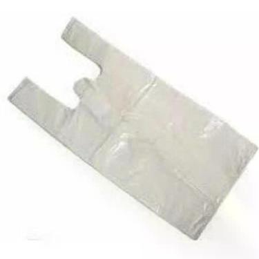 Imagem de Sacola Plástica 35x45 1 kg para Transporte de Compras em Polietileno Recuperado 100% Reciclável Branco Higipack