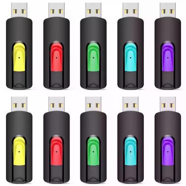 Imagem de Unidade Flash USB Aiibe 32GB x 10 Memory Stick USB 2.0 5 cores