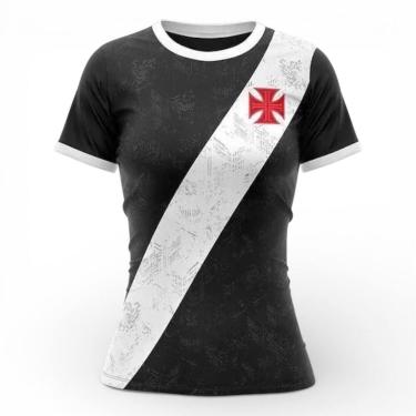 Imagem de Camisa Vasco Da Gama Building Feminina Licenciada - Braziline, Preto, 