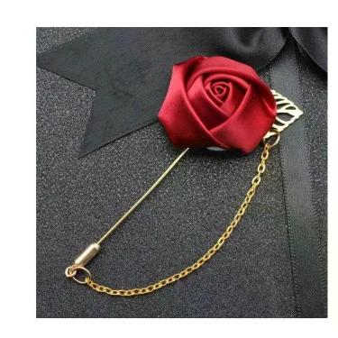 Imagem de Lapela Broche De Tecido Terno Casamento Noivo Padrinho Flor - Genérico