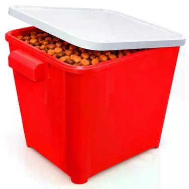 Imagem de Container Porta Ração 6 Kg Com Pá Dosadora Guarda Rações Caixa Organiz