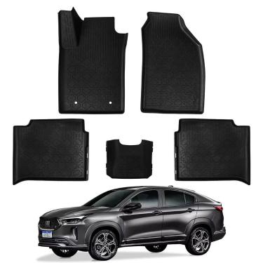 Imagem de Kit Tapete Bandeja Fiat Fastback 2022 À 2026 Borda Alta 5pçs - GRID