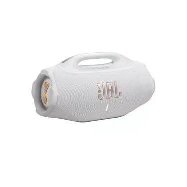 Imagem de Caixa de Som Bluetooth JBL Boombox 4 Branca, Bateria de Até 34H à Prova d’Água e Resistente a Poeira IP68 e 210W