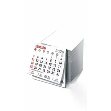 Imagem de 100 Mini Calendários 2026 4.5x5cm Destacáveis - Congratulations Store