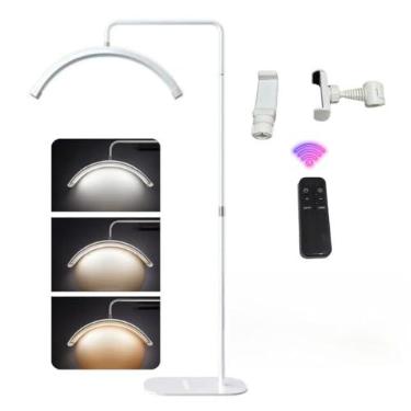 Imagem de Luminária Led Ring Light Estetica 3 Tons Ajustavel Meia Lua luminária lua Limpeza De Pele Salão F16(Branco)