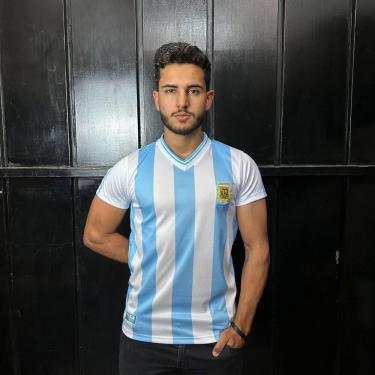 Imagem de Camisa Argentina Retrô 1990 Home - Masculino - Retrômania, GG