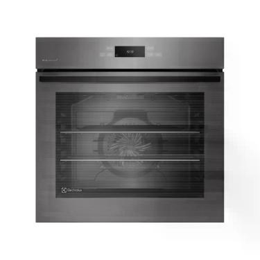 Imagem de Forno de Embutir Elétrico 80L Electrolux Expert Função Pizza, VaporBake e Wi-Fi Cinza (OE8EP) 220V