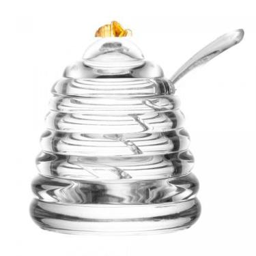 Imagem de Açucareiro de Cristal com Colher 9x9x9,5cm Little Bee - COLISEU