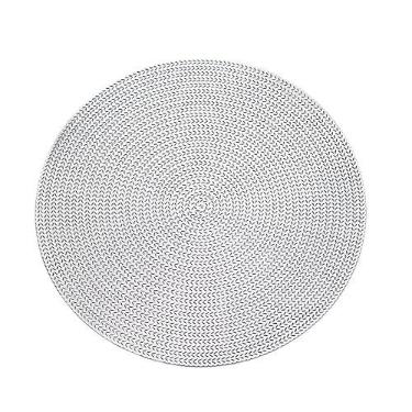 Imagem de Kit 4 ou 6 Peças Jogo Americano Redondo Sousplat de Mesa Suplat Design Elegante Impermeável(Cinza,1)