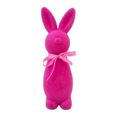 Imagem de Lilihuimaoyi Estatueta de Da Páscoa Flocado, Estátua de, Decoração de Páscoa, Enfeite de Mesa Fofo para Sala de Estar, Jardim E Pátio, Rosa Vermelha, Tamanho real