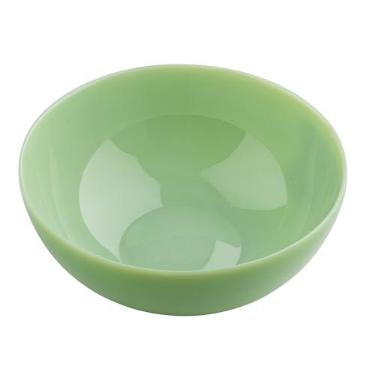 Imagem de TableCraft 12221 Jadeite Glass Collection Tigela grande redonda para servir, 946 ml, vidro verde leite estilo vintage, design clássico, seguro para lava-louças e micro-ondas, 19,7 cm x 19,7 cm x 7 cm