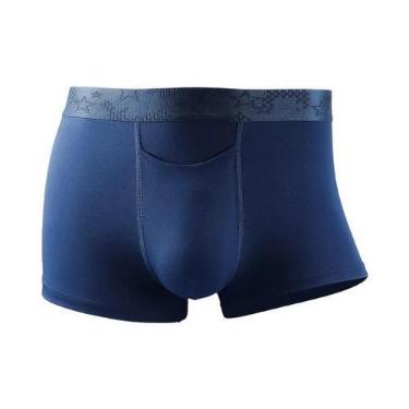 Imagem de Shorts Boxer Esportivos Masculinos De Verão Em Modal Com Fenda Lateral