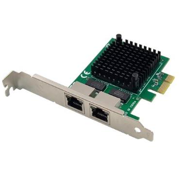 Imagem de Adaptador de rede PCIe 3.1 2.5GBase-T duplo com Intel I225-V / I226-V 2500/1000/100Mbps PCI Express Gigabit Ethernet NIC Card RJ45 LAN Controller para Windows 10/11 com suporte de perfil baixo