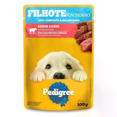 Imagem de Ração Úmida Pedigree Sachê Sabor Carne ao Molho para Cães Filhotes 100