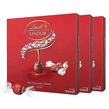 Imagem de Bombom de Chocolate Suiço Lindt Lindor, 3 Caixas de 112g
