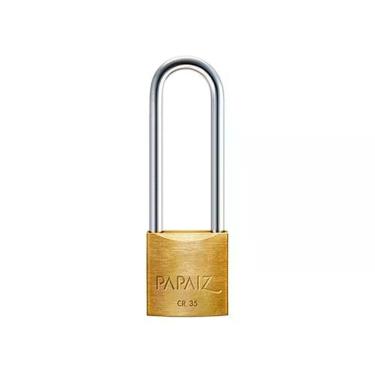 Imagem de Cadeado Papaiz Haste Longa 35-70mm Em Aço Inox, Zamac, Latão E Aço Carbono