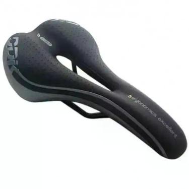 Imagem de Selim DDK Snake Vazado MTB/Speed Cor: Preto e Cinza, Preto, Cinza