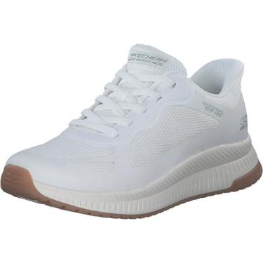 Imagem de Skechers Tênis feminino Hands Free Slip-ins Bobs Squad 4 - Visual básico, Branco, 34