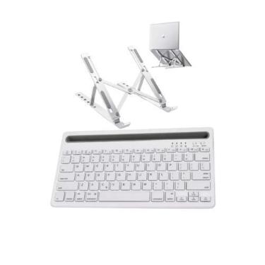Imagem de Suporte + Teclado Sem Fio Bluetooth Para Notebook Lenovo Ideapad S14 -