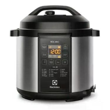 Imagem de Panela De Pressão Elétrica Electrolux Rita Lobo 6l Inox 220v Preto, 22