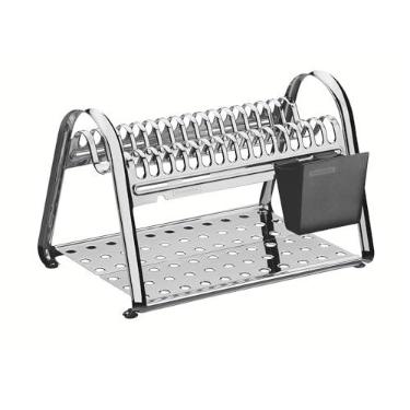 Imagem de Tramontina 61530010 Escorredor de Louça em Aço Inox com Porta Talheres Preto, Prata