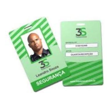 Imagem de Crachá PVC ou Comanda Personalizados Frente e Verso – Kit 3 Unidades - Identificação - Negócios
