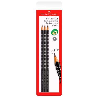 Imagem de Ecolápis Grafite Grip Preto com 3 Unidades - Faber-Castell