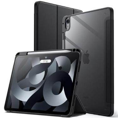 Imagem de JETech Capa Protetora para iPad Air 11" M4/M3/M2 & Air Air 5/4 10,9", Preto | Para iPad Air 11" (2026-2024) & 10,9" (2022/2020), Traseira Transparente, Porta-Pencil, Suporte de Três Dobras
