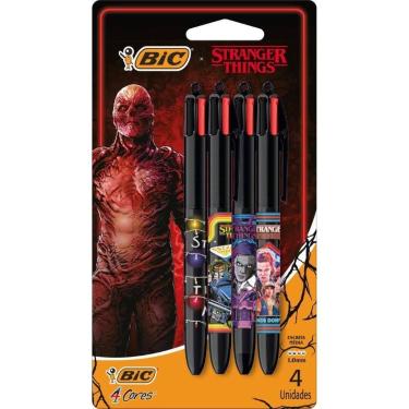 Imagem de Caneta Esferografica 4 Cores STR. THINGS TEMP 1A4 BL.C/04 - BIC