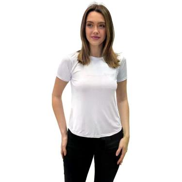 Imagem de Camiseta Lupo Dry Manga Curta com Proteção 50+ Feminina, GG, Branco