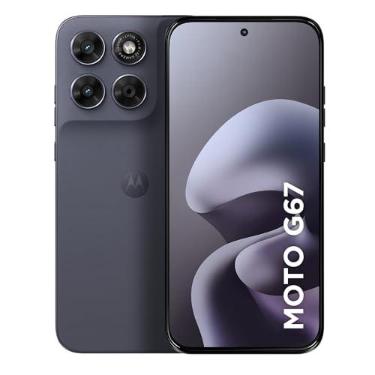 Imagem de Smartphone Motorola Moto G67 5G - 256GB 4GB RAM + 8GB RAM Boost camera 50MP Sony Lytia 600, tela 1.5K extreme Amoled 120hz, ultrarresistente - Chumbo