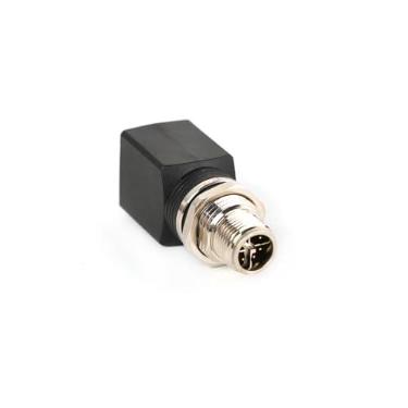 Imagem de SZRMCC Adaptador de tomada M12 para RJ45 M12 D Code 4 pinos macho para RJ45 fêmea anteparo adaptador de rede Ethernet industrial impermeável (8 pinos macho-rj45 fêmea, X-Code 8 pinos)