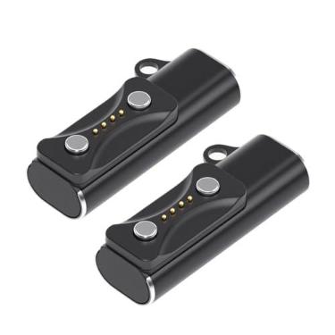 Imagem de cablecc 2 peças/lote USB tipo-C carregador adaptador magnético para relógio inteligente para 2 pinos compatível com Polar Vantage V3 M3 Pacer Pro IGNITE3 Grit X2