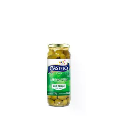 Imagem de Azeitonas Verdes com Caroço Castelo 200g