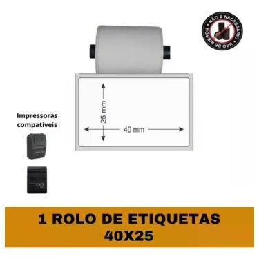 Imagem de Etiqueta Adesiva Térmica 40x25 Para Mini Impressora - PERSONALIZADO TI
