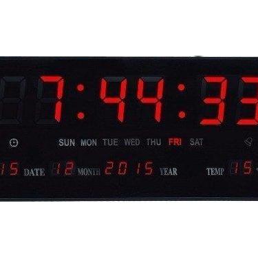 Imagem de Relógio De Parede Grande Led Digital Calendario Temperatura