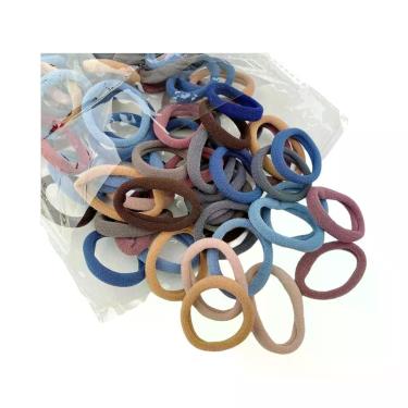 Imagem de Conjunto De 50 Laços De Cabelo Em Nylon Em Cores Candy Para Mulheres E