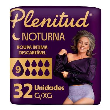 Imagem de Roupa Íntima Plenitud Noturna Tamanho G/XG 32 Unidades Descartáveis Le